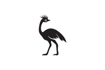 Fototapeta premium Ostrich bel vector on white background.01