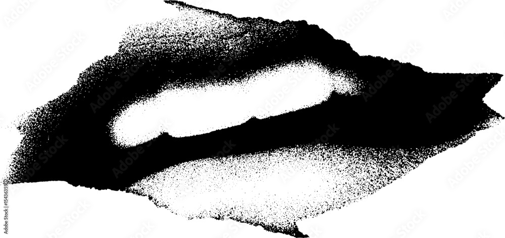 Aufkleber high contrast black and white abstract image of frayed shoelace texture for creative use