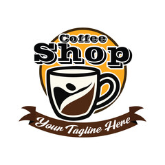 Pun-Based Logo
Incorporate wordplay like Coffee Shop Logo Design Vector Illustration