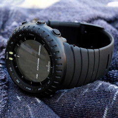 close up view of wrist watch smartwatch 