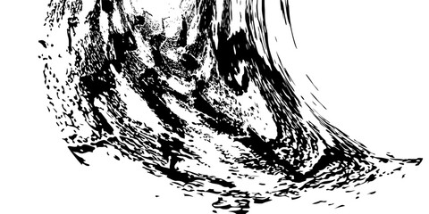 Tire tread marks, wheel textures, tire marks - car racing, motocross, drift, rally, off-road and others. Vector black isolated texture in grunge style with splashes. modern