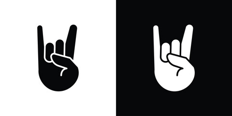 Hand Horns icon collection. line stroke icon. EPS 10