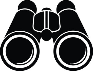 black binoculars vector illustration