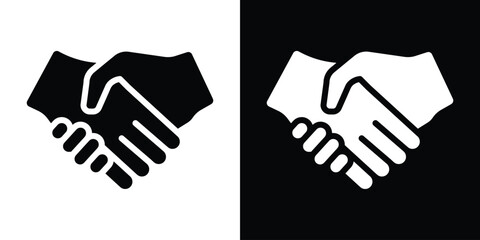 Handshake icon collection. line stroke icon. EPS 10