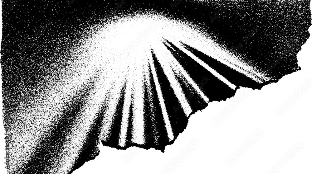 Poster high contrast black and white halftone burst abstraction for design