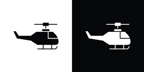 Helicopter icon collection. line stroke icon. EPS 10