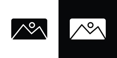 Image icon collection. line stroke icon. EPS 10