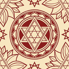 Abstract geometric star pattern vector illustration set