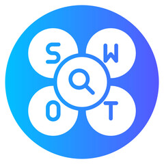 swot analysis gradient icon