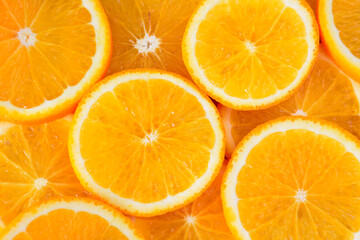 wallpaper of vibrant orange slices, a healthy and refreshing fruit