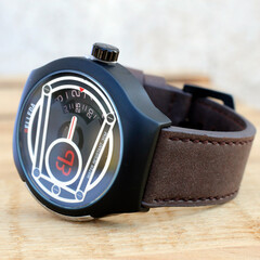 close up view of wrist watch