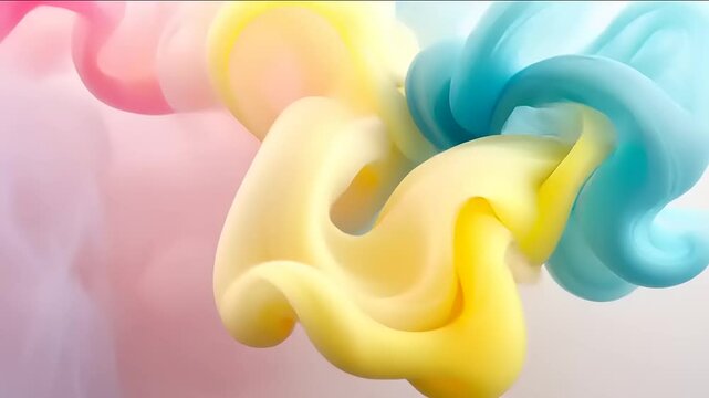 Colorful Abstract Smoke Formation with Smooth Movement and Vibrant Transition