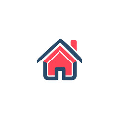 Classic American Farmhouse Different American houses icon Vector thin line icon suburban American houses.