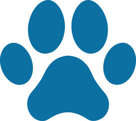 paw prints in the sand on transparent background