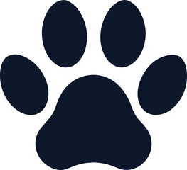 paw print vector on transparent background