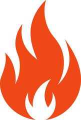 vector illustration of a fire symbol on transparent background