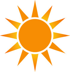 sun vector illustration on transparent background