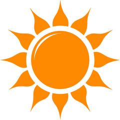 abstract sun icon on transparent background