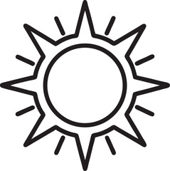 sun vector illustration on transparent background