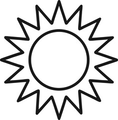 sun icon vector illustration on transparent background