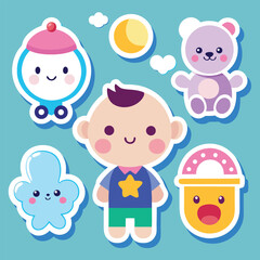 Cute Kawaii Baby Stickers Collection