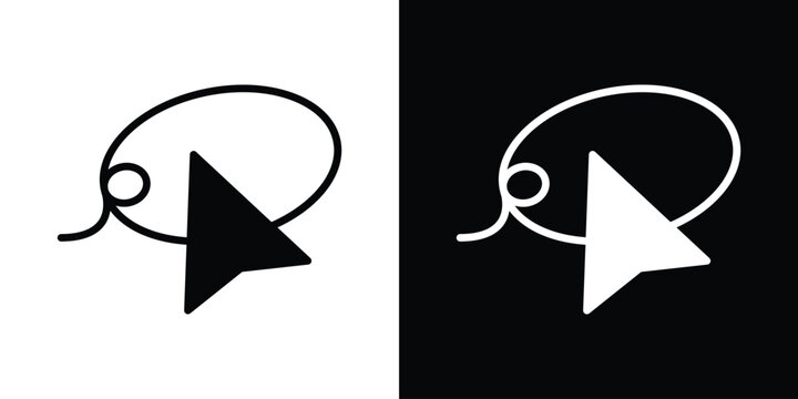 Lasso tool icon collection. line stroke icon. EPS 10