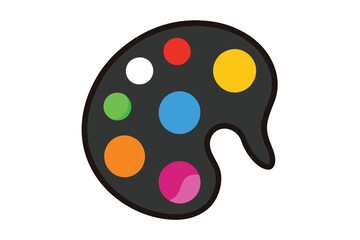 Painting palette vector illustration isolated on white background