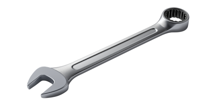 Adjustable Wrench for Plumbing and Maintenance Tasks on isolated background, generative ai	