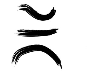 Vector black paint ink brush stroke, line, texture, banner, background