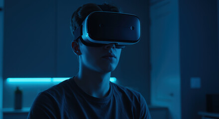 Immersive VR Experience: Teenager in Virtual Reality