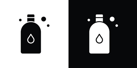 Liquid soap bottle icon collection. line stroke icon. EPS 10