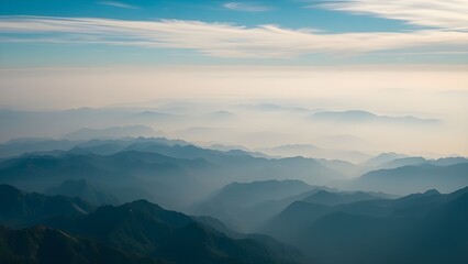 Mountain Range Panoramic Drone Landscape