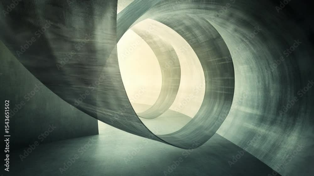 Poster abstract concrete spiral: an evocative image of a swirling, abstract concrete spiral leading towards