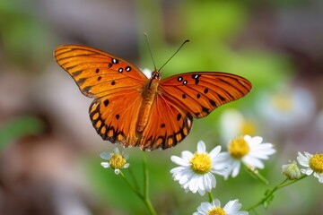 Obraz premium Orange Butterfly on Flower