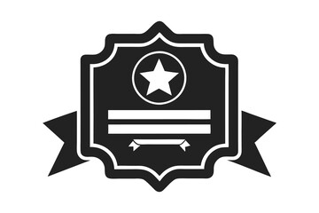 Obraz premium certificate icon silhouette on white background