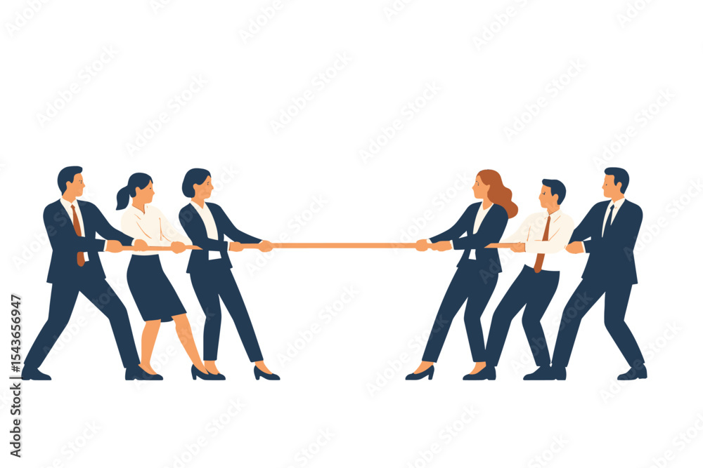 Poster Team competition during a corporate team-building exercise focused on collaboration and communication in a professional setting