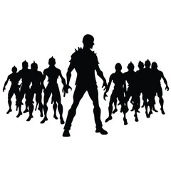 cosy winter home in forest silhouette