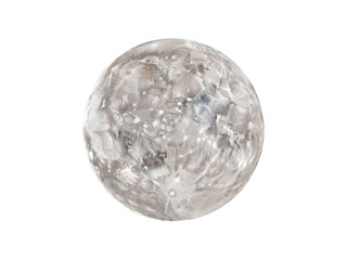 Gray moon planet isolated on transparent background