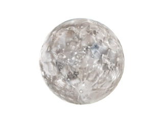 Gray moon planet isolated on transparent background