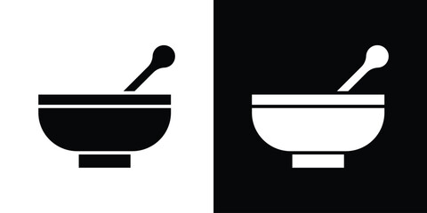 Mortar pestle icon collection. line stroke icon. EPS 10