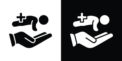Neonatologist icon collection. line stroke icon. EPS 10