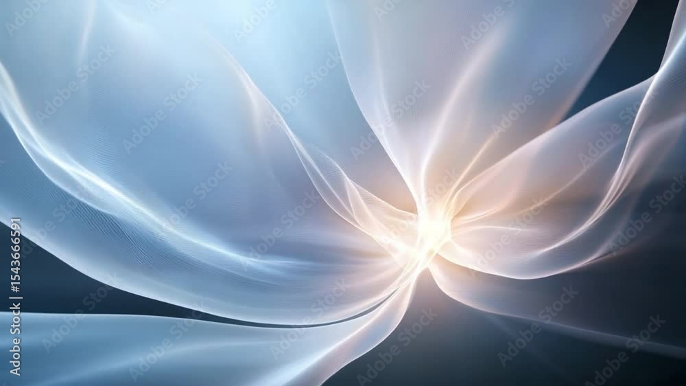 Poster abstract light forms: a luminous dance of abstract forms, flowing with ethereal grace and an invitat
