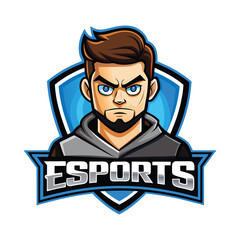 Esports logo vector • mascot gaming emblem • customizable badge icon for streaming, team branding, Twitch, YouTube, gaming tournaments, team identity, modern digital design
