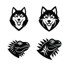 mascot logo animal head bundle