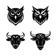 mascot logo animal head bundle