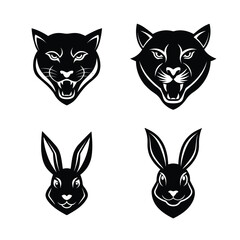 mascot logo animal head bundle