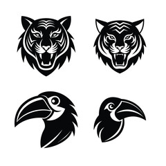 mascot logo animal head bundle