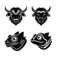 mascot logo animal head bundle