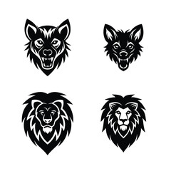 mascot logo animal head bundle