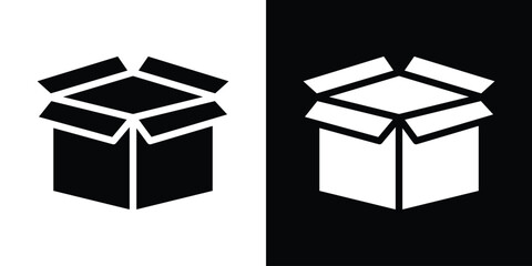 Open box icon collection. line stroke icon. EPS 10